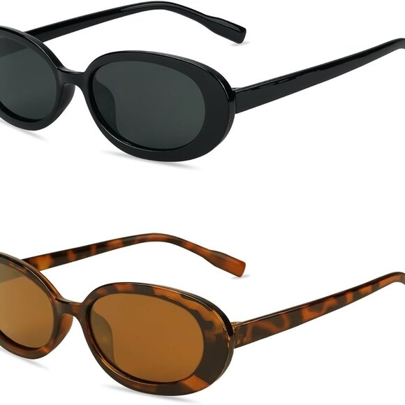 Sunglasses for Women Trend Classic Oval Retro Lightweight,UV400 Protection Styli - Picture 1 of 7